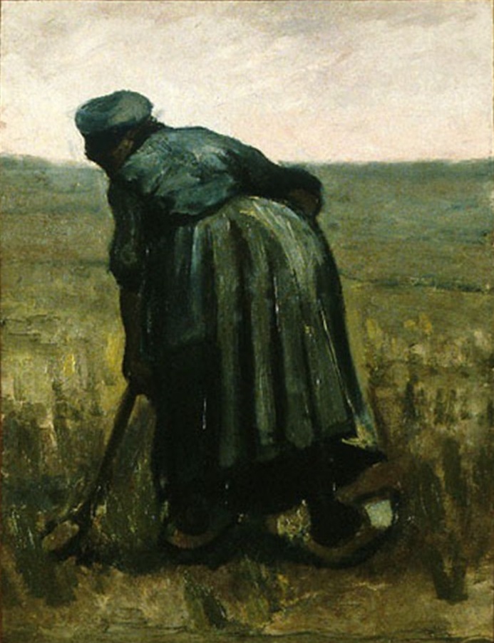 Peasant Woman Digging Van Gogh Oil Painting